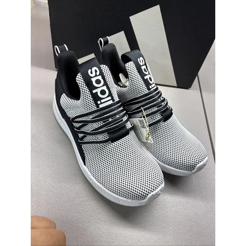 New adidas Lite Racer Adapt 7.0 Kids White/Black Slip-On Size 3.5 Youth IE6384